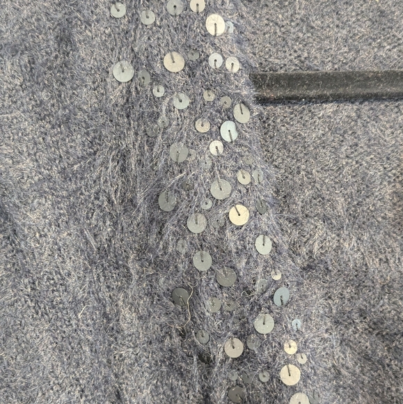 NWT Knitted & Knotted Anthropologie Black Sequin Detail Cropped Cardigan - Picture 7 of 7